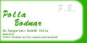 polla bodnar business card